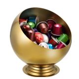 ELLDOO Coffee Pod Holder, Gold Metal Coffee Pod Storage for K Cup Nespresso Vertuo Keurig, Creamer Organizer Candy Bowl Fruit Snacks Jar for Countertop Kitchen Breakroom ELLDOO Coffee Pod Holder, Gold Metal Coffee Pod Storage for K Cup Nespresso Vertuo Keurig, Creamer Organizer Candy Bowl Fruit Snacks Jar for Countertop Kitchen Breakroom