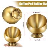 ELLDOO Coffee Pod Holder, Gold Metal Coffee Pod Storage for K Cup Nespresso Vertuo Keurig, Creamer Organizer Candy Bowl Fruit Snacks Jar for Countertop Kitchen Breakroom ELLDOO Coffee Pod Holder, Gold Metal Coffee Pod Storage for K Cup Nespresso Vertuo Keurig, Creamer Organizer Candy Bowl Fruit Snacks Jar for Countertop Kitchen Breakroom