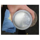 MB Stone Care Granite Polishing Compound 8.5 oz - Norton Ultra Grizzly Pad 7-3/4 Inch - 16 x 16 Microfiber Cloth - Gloves - Bundle - 4 Items MB Stone Care Granite Polishing Compound 8.5 oz - Norton Ultra Grizzly Pad 7-3/4 Inch - 16 x 16 Microfiber Cloth - Gloves - Bundle - 4 Items