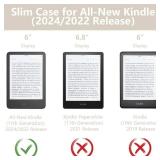 MOROCK Detachable Magnetic Case for All-New 6 Kindle(11th Generation,2024/2022 Release),Slim and Lightweight PU Leather and PC Clear Acrylic Back Cover,Auto Wake/Sleep Case, White MOROCK Detachable Magnetic Case for All-New 6 Kindle(11th Generation,2024/2022 Release),Slim and Lightweight PU Leather and PC Clear Acrylic Back Cover,Auto Wake/Sleep Case, White