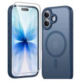 FNTCASE for iPhone 17 Case Matte: Magnetic Phone Cases with Screen Protector Drop Proof Compatible with Magsafe Slim Anti Yellowing Rugged Shockproof Protective Translucent Cell Cover (Clear) FNTCASE for iPhone 17 Case Matte: Magnetic Phone Cases with Screen Protector Drop Proof Compatible with Magsafe Slim Anti Yellowing Rugged Shockproof Protective Translucent Cell Cover (Clear)