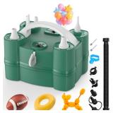 Balloon Pump 4-in-1 Electric Balloon Inflator with Triple Inflating Ports for All Balloons Air Filler Machine for Sports Balls Inflator Deflator for Inflatables (Green, Drawstring Bag Included) Balloon Pump 4-in-1 Electric Balloon Inflator with Triple Inflating Ports for All Balloons Air Filler Machine for Sports Balls Inflator Deflator for Inflatables (Green, Drawstring Bag Included)