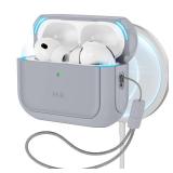 ESR for AirPods Pro 3 Case, Compatible with AirPods Pro 3rd Generation Case (2025), Compatible with MagSafe, Full Drop Protection Cover with Lanyard, Gray ESR for AirPods Pro 3 Case, Compatible with AirPods Pro 3rd Generation Case (2025), Compatible with MagSafe, Full Drop Protection Cover with Lanyard, Gray