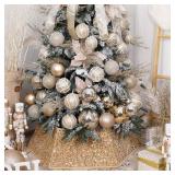 Champagne Gold Christmas Tree Collar with Sparkling Sequins,Christmas Tree Collars for Atificial Trees, 33.5 Inch Christmas Tree Skirt, Xmas Tree Stand Base Cover,Holiday Home Decor Tree Ring(Large) Champagne Gold Christmas Tree Collar with Sparkling Sequins,Christmas Tree Collars for Atificial Trees, 33.5 Inch Christmas Tree Skirt, Xmas Tree Stand Base Cover,Holiday Home Decor Tree Ring(Large)