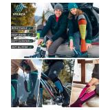 Hylaea Merino Wool Ski Socks, Cold Weather Socks for Snowboarding, Snow, Winter, Hunting, Thermal, Knee-high Warm, Outdoor Sports Grey Black 2 Pairs Large Hylaea Merino Wool Ski Socks, Cold Weather Socks for Snowboarding, Snow, Winter, Hunting, Thermal, Knee-high Warm, Outdoor Sports Grey Black 2 Pairs Large
