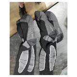 Hylaea Merino Wool Ski Socks, Cold Weather Socks for Snowboarding, Snow, Winter, Hunting, Thermal, Knee-high Warm, Outdoor Sports Grey Black 2 Pairs Large Hylaea Merino Wool Ski Socks, Cold Weather Socks for Snowboarding, Snow, Winter, Hunting, Thermal, Knee-high Warm, Outdoor Sports Grey Black 2 Pairs Large