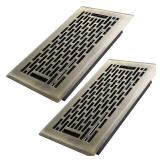Howeall 4x8 Inches 2 Pack Heavy Duty Walkable Floor Register - Easy Adjust Air Supply Lever Decorative Floor Vent Covers, Boston Design Vent Covers for Home - Antique Brass Howeall 4x8 Inches 2 Pack Heavy Duty Walkable Floor Register - Easy Adjust Air Supply Lever Decorative Floor Vent Covers, Boston Design Vent Covers for Home - Antique Brass