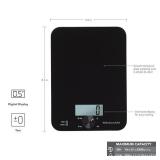 KitchenAid KQ914BA Digital Glass Top Kitchen and Food Scale, 11 lb Capacity, Measures Liquid & Dry Ingredients, Rotating Knob, Precise Results for Baking, Cooking, Keto and Meal Prep, Tare, Black KitchenAid KQ914BA Digital Glass Top Kitchen and Food Scale, 11 lb Capacity, Measures Liquid & Dry Ingredients, Rotating Knob, Precise Results for Baking, Cooking, Keto and Meal Prep, Tare, Black