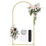 Metal Arch Backdrop Stand 7.2FT Gold Wedding Balloon Arched Backdrop Stand Square Arch Frame for Birthday Valentines Day Party Bridal Baby Shower Ceremony Decoration Metal Arch Backdrop Stand 7.2FT Gold Wedding Balloon Arched Backdrop Stand Square Arch Frame for Birthday Valentines Day Party Bridal Baby Shower Ceremony Decoration