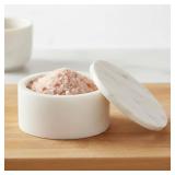 Queenza White Marble Salt Cellar with Lid - 3 Inch Salt and Pepper Bowls, Ramekins, Kosher Salt Holder Queenza White Marble Salt Cellar with Lid - 3 Inch Salt and Pepper Bowls, Ramekins, Kosher Salt Holder