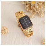 Kolgios 38/40/41/42mm(Series 11/10) Gold Women Metal Smartwatch Bands Compatible for Apple Watch Band Series SE3/9/8/7/6/5/4 Stylish Adjustable Watchband for Iwatch s11/10 Kolgios 38/40/41/42mm(Series 11/10) Gold Women Metal Smartwatch Bands Compatible for Apple Watch Band Series SE3/9/8/7/6/5/4 Stylish Adjustable Watchband for Iwatch s11/10