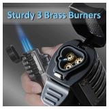 Zoocura Torch Lighter 1 Pack Triple Jet Flame Butane Torch Lighters Refillable Butane Gas Lighters Windproof Adjustable 3 Flame Lighter for Christmas (Without Gas) LID STUCK OPEN Zoocura Torch Lighter 1 Pack Triple Jet Flame Butane Torch Lighters Refillable Butane Gas Lighters Windproof Adjustable 3 Flame Lighter for Christmas (Without Gas) LID STUCK OPEN