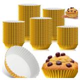 Baderke Jumbo Cupcake Liners for Baking 3.5 Large Foil Disposable Muffin Cups Chocolate Covered Strawberries Supplies Gift Wrapping for Galentine Holiday Party(Gold) Baderke Jumbo Cupcake Liners for Baking 3.5 Large Foil Disposable Muffin Cups Chocolate Covered Strawberries Supplies Gift Wrapping for Galentine Holiday Party(Gold)