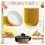 Baderke Jumbo Cupcake Liners for Baking 3.5 Large Foil Disposable Muffin Cups Chocolate Covered Strawberries Supplies Gift Wrapping for Galentine Holiday Party(Gold) Baderke Jumbo Cupcake Liners for Baking 3.5 Large Foil Disposable Muffin Cups Chocolate Covered Strawberries Supplies Gift Wrapping for Galentine Holiday Party(Gold)