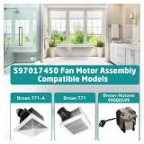 S97017450 Exhaust Fan Motor Assembly for Broan Nutone 771, 771-A 70 CFM RV Bathroom Broan Exhaust Fan Motor Replaces S97017450 Exhaust Fan Motor Assembly for Broan Nutone 771, 771-A 70 CFM RV Bathroom Broan Exhaust Fan Motor Replaces