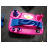 NuLink Electric Portable Dual Nozzle Balloon Blower Pump Inflation for Decoration, Party, Sport [110V~120V, 600W, Rose Red]