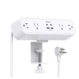 PD40W Desk Clamp Power Strip, Desktop Mount Surge Protector, Fast Charging Station, 5Ft Extension Cord Desk Edge Mount Shelf with 4 Outlets 4 USB Ports (2 USB C), Home Office Accessories Essentials PD40W Desk Clamp Power Strip, Desktop Mount Surge Protector, Fast Charging Station, 5Ft Extension Cord Desk Edge Mount Shelf with 4 Outlets 4 USB Ports (2 USB C), Home Office Accessories Essentials