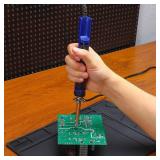 WEP 929D-V 2 IN 1 Desoldering Iron Electric Solder Sucker with 5 Nozzles 0.8/1.0/1.2/1.5mm Soldering Tool Kit with Built-in Desoldering Pump, Iron Stand, Sponge, Cleaning Pin Solder Remover WEP 929D-V 2 IN 1 Desoldering Iron Electric Solder Sucker with 5 Nozzles 0.8/1.0/1.2/1.5mm Soldering Tool Kit with Built-in Desoldering Pump, Iron Stand, Sponge, Cleaning Pin Solder Remover