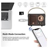 Baolira Retro Bluetooth Speaker, Portable Wireless Speaker with Crystal Clear Stereo Sound and Rich Bass,Retro Decor for Desk Bedroom Kitchen, Birthday Gifts for Women Men Teens (Black) Baolira Retro Bluetooth Speaker, Portable Wireless Speaker with Crystal Clear Stereo Sound and Rich Bass,Retro Decor for Desk Bedroom Kitchen, Birthday Gifts for Women Men Teens (Black)