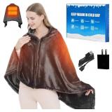 Portable USB Heated Blanket, 59 x 33.5 Soft & Comfortable Heated Blanket Shawl for Indoor Outdoor Cordless Fast Heating with 3 Heat Levels Portable USB Heated Blanket, 59 x 33.5 Soft & Comfortable Heated Blanket Shawl for Indoor Outdoor Cordless Fast Heating with 3 Heat Levels