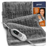 GENIANI Electric Throw - XXL 18x26 Heating Pad for Back Pain & Cramps Relief, Auto Shut Off, Machine Washable, Heat Pad, for Women, Men, Heat Patches (Tabby Gray) GENIANI Electric Throw - XXL 18x26 Heating Pad for Back Pain & Cramps Relief, Auto Shut Off, Machine Washable, Heat Pad, for Women, Men, Heat Patches (Tabby Gray)