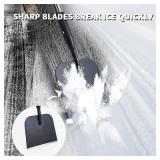 BARAYSTUS Flat Shovel with Adjustable Handle, 59 in Floor Scraper, Ice Scraper, Garden Cleaning Scraper, Ice Chopper, Snow Shovel, Multifunctional Weed Remover Tool for Walkway Driveway BARAYSTUS Flat Shovel with Adjustable Handle, 59 in Floor Scraper, Ice Scraper, Garden Cleaning Scraper, Ice Chopper, Snow Shovel, Multifunctional Weed Remover Tool for Walkway Driveway