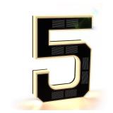 ISUNMEA 9 Inch Solar Lighted House Numbers for Outside, Light Up Waterproof LED Address Numbers Signs for Houses, Large Personalized Illuminated Exterior Modern House Numbers Light (5-Black, 9IN) ISUNMEA 9 Inch Solar Lighted House Numbers for Outside, Light Up Waterproof LED Address Numbers Signs for Houses, Large Personalized Illuminated Exterior Modern House Numbers Light (5-Black, 9IN)