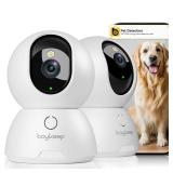 BoyKeep 2K Cameras for Home Security, 2-Pack Indoor Camera with Night Vision, Pet Camera Indoor with Phone App, Motion Detection, 2-Way Audio, Cloud/SD Card Storage, Compatible with Alexa BoyKeep 2K Cameras for Home Security, 2-Pack Indoor Camera with Night Vision, Pet Camera Indoor with Phone App, Motion Detection, 2-Way Audio, Cloud/SD Card Storage, Compatible with Alexa