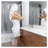 LiBa Bathroom Shower Curtain - Waterproof Plastic Shower Curtain Premium PEVA Non-Toxic with Rust Proof Grommets 10G Heavy Duty Bathroom Accessories 72x72 LiBa Bathroom Shower Curtain - Waterproof Plastic Shower Curtain Premium PEVA Non-Toxic with Rust Proof Grommets 10G Heavy Duty Bathroom Accessories 72x72