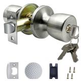 DSJJBLL Satin Nickel Door Knob with Lock and Key Lock Interior/Exterior Door Knob for Bedroom Or Bathroom (1 Pack) DSJJBLL Satin Nickel Door Knob with Lock and Key Lock Interior/Exterior Door Knob for Bedroom Or Bathroom (1 Pack)