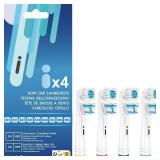 FEUP Dual Clean Replacement Brush Heads Compatible with Oral B Pro 1000,Vitality & Most Electric Toothbrush Models - 4 Count FEUP Dual Clean Replacement Brush Heads Compatible with Oral B Pro 1000,Vitality & Most Electric Toothbrush Models - 4 Count
