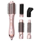 Nimmu Blow Dryer Brush Set, 5-in-1 Hot Air Brush Set, All-in-One Hair Styler for Salon Blowouts, Smoothing, Curling & Volumizing and Straightening, Less Frizz & Heat Damage, Pink Nimmu Blow Dryer Brush Set, 5-in-1 Hot Air Brush Set, All-in-One Hair Styler for Salon Blowouts, Smoothing, Curling & Volumizing and Straightening, Less Frizz & Heat Damage, Pink