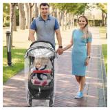 Clear Stroller Rain Cover, Universal Travel Weather Shield Breathable Baby Stroller Rain Cover for Windproof, Waterproof, Protect from Sun Dust Snow Clear Stroller Rain Cover, Universal Travel Weather Shield Breathable Baby Stroller Rain Cover for Windproof, Waterproof, Protect from Sun Dust Snow