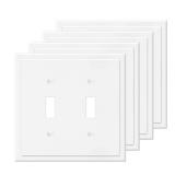 2-Gang Modern Edge Decorative Wall Plate Cover Switch Outlet Double Toggle Electrical Faceplate for Light Switches, Smart Switch, GFCI, Dimmers, Receptacle, USB Outlet (4 Pack, Double Toggle) 2-Gang Modern Edge Decorative Wall Plate Cover Switch Outlet Double Toggle Electrical Faceplate for Light Switches, Smart Switch, GFCI, Dimmers, Receptacle, USB Outlet (4 Pack, Double Toggle)