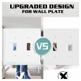 2-Gang Modern Edge Decorative Wall Plate Cover Switch Outlet Double Toggle Electrical Faceplate for Light Switches, Smart Switch, GFCI, Dimmers, Receptacle, USB Outlet (4 Pack, Double Toggle) 2-Gang Modern Edge Decorative Wall Plate Cover Switch Outlet Double Toggle Electrical Faceplate for Light Switches, Smart Switch, GFCI, Dimmers, Receptacle, USB Outlet (4 Pack, Double Toggle)