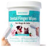 MEDUWEDU Dental Care Finger Wipes 60 Counts,Teeth Cleaning Finger Wipes for Dogs & Cats,Reduces Plaque & Supports Oral Freshness, Coconut Scent MEDUWEDU Dental Care Finger Wipes 60 Counts,Teeth Cleaning Finger Wipes for Dogs & Cats,Reduces Plaque & Supports Oral Freshness, Coconut Scent