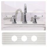 Teenyyou 3 Hole White Faucet Mat for Kitchen Sink 16.1 x 5 Kitchen Faucet Absorbent Mat Diatomite Splash Guard for Sink Quick Drying Stone Drip Catcher for Bathroom Counter Teenyyou 3 Hole White Faucet Mat for Kitchen Sink 16.1 x 5 Kitchen Faucet Absorbent Mat Diatomite Splash Guard for Sink Quick Drying Stone Drip Catcher for Bathroom Counter