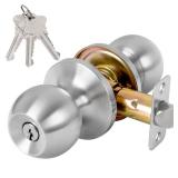 RAFECIEE Keyed Entry Door Knob with Lock and Key, Exterior and Interior Door Lock for Bedroom, Entry Door Handle for Front Door Satin Nickel RAFECIEE Keyed Entry Door Knob with Lock and Key, Exterior and Interior Door Lock for Bedroom, Entry Door Handle for Front Door Satin Nickel
