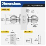 RAFECIEE Keyed Entry Door Knob with Lock and Key, Exterior and Interior Door Lock for Bedroom, Entry Door Handle for Front Door Satin Nickel RAFECIEE Keyed Entry Door Knob with Lock and Key, Exterior and Interior Door Lock for Bedroom, Entry Door Handle for Front Door Satin Nickel