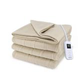 Sunbeam Royal Ultra Fleece Heated Electric Blanket Full Size, 84 x 72, 12 Heat Settings, 12-Hour Selectable Auto Shut-Off, Fast Heating, Machine Washable, Warm and Cozy, Pebble Sunbeam Royal Ultra Fleece Heated Electric Blanket Full Size, 84 x 72, 12 Heat Settings, 12-Hour Selectable Auto Shut-Off, Fast Heating, Machine Washable, Warm and Cozy, Pebble