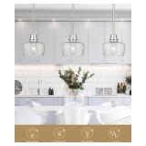 Emak 8 Inch Pendant Lights Kitchen Island, Modern Brushed Nickel Pendant Light Fixtures with Seeded Glass Shade, 1 Light Hanging Light for Kitchen Island, Dining Room, Bathroom, Bedroom, PL122-BN Emak 8 Inch Pendant Lights Kitchen Island, Modern Brushed Nickel Pendant Light Fixtures with Seeded Glass Shade, 1 Light Hanging Light for Kitchen Island, Dining Room, Bathroom, Bedroom, PL122-BN