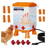 Nexum Heated Chicken Waterer - 3 Gallon Winter-Proof Poultry Drinker with Nipples and Stand, Auto Thermostat for Chickens, Ducks & Quail - Freeze-Resistant, Easy Fill (Orange, 3 Gallon) Nexum Heated Chicken Waterer - 3 Gallon Winter-Proof Poultry Drinker with Nipples and Stand, Auto Thermostat for Chickens, Ducks & Quail - Freeze-Resistant, Easy Fill (Orange, 3 Gallon)