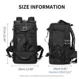 YOUMIAN Large Capacity For Travel Hiking Sports Carry On Backpack Durable Convertible Duffle Bag Laptop airplane (Black, 60L-Large DualMainOpening) YOUMIAN Large Capacity For Travel Hiking Sports Carry On Backpack Durable Convertible Duffle Bag Laptop airplane (Black, 60L-Large DualMainOpening)