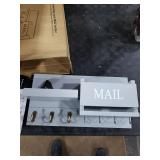 Lwenki Mail Organizer for Wall Mount Key Holder with Shelf Includes Letter Holder and Hooks for Hallway Farmhouse Decor Rustic Wood (16.5 x 9.1 x 3.4) (Gray) Lwenki Mail Organizer for Wall Mount Key Holder with Shelf Includes Letter Holder and Hooks for Hallway Farmhouse Decor Rustic Wood (16.5 x 9.1 x 3.4) (Gray)