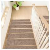 Stair Treads Non Slip, 15 Pack 8 X 30 Beige Stair Runners for Wooden Steps Non Slip with Reusable TPE Adhesive Backing, Carpet Stair Treads for Kids Elders and Pets, Machine Washable, Anti-Fall Stair Treads Non Slip, 15 Pack 8 X 30 Beige Stair Runners for Wooden Steps Non Slip with Reusable TPE Adhesive Backing, Carpet Stair Treads for Kids Elders and Pets, Machine Washable, Anti-Fall