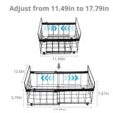 Tanice 2 Pack Freezer Organizer Bins, Expandable Stackable Chest Freezer Organizer with Foldable Handle, Thickened Metal Freezer Baskets for Deep Freezer, Kitchen Pantry - Black Tanice 2 Pack Freezer Organizer Bins, Expandable Stackable Chest Freezer Organizer with Foldable Handle, Thickened Metal Freezer Baskets for Deep Freezer, Kitchen Pantry - Black