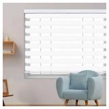 Zebra 30\'x72\' Blinds for Window Dual Roller Shades with Valance Cover 23410