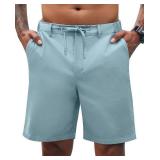 Lion Nardo Linen Shorts - Men Casual Drawstring SEE PHOTOS FOR COLOR.