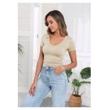 PALINDA V-Neck Slim Fitted Tee for Women XL