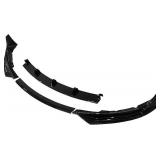 Front Bumper Lip Spoiler for Tesla Model 3 2024 2023 4-Piece Sporty Design Black